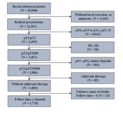 Impact of adequate lymph nodes dissection on survival in patients with stage I rectal cancer